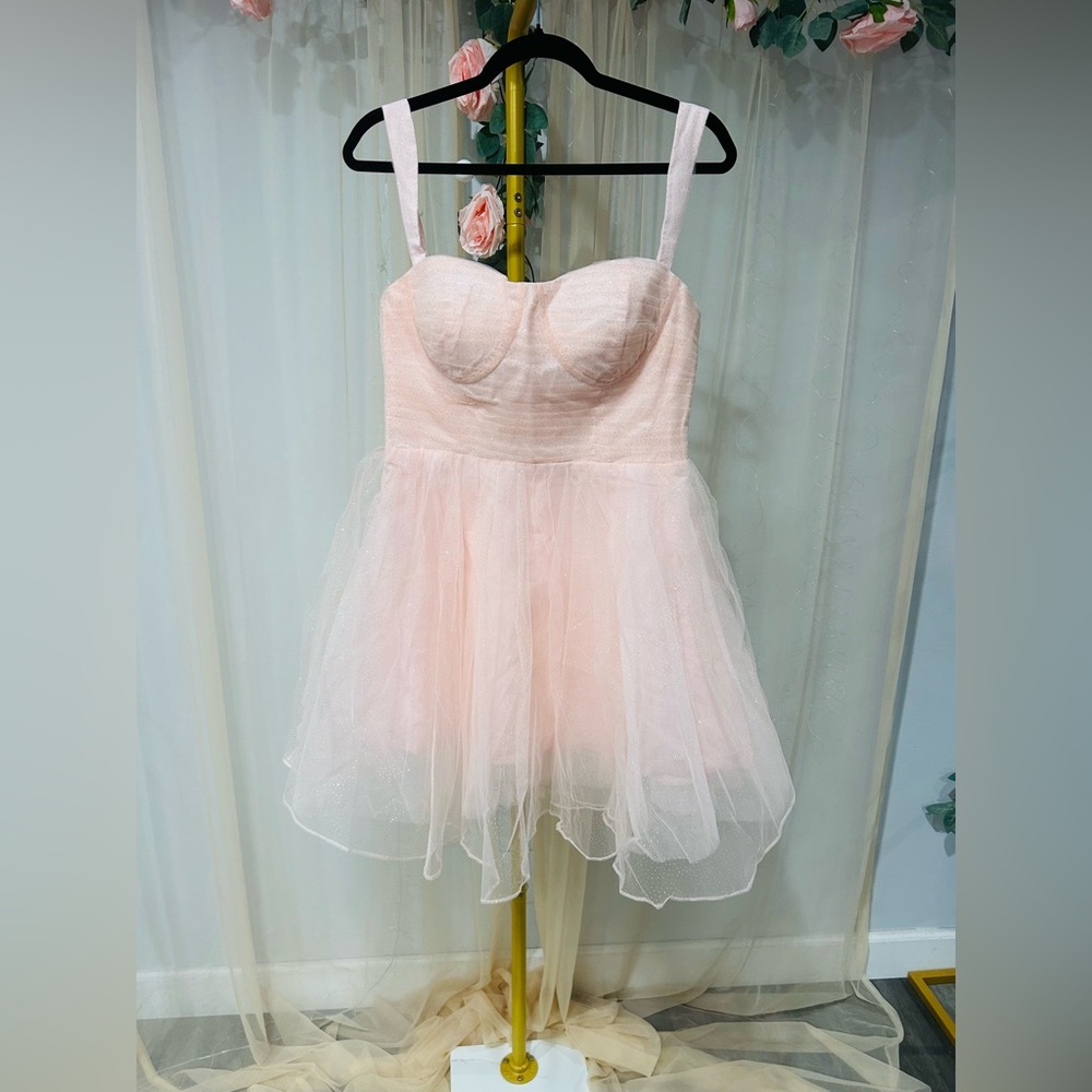 Elegant Pink Mini Dress